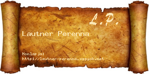 Lautner Perenna névjegykártya